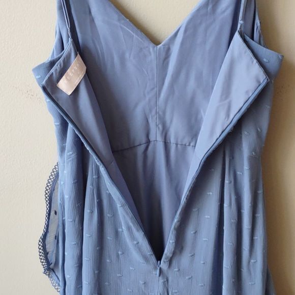 Keepsake Hideaway Blue Hydrangea Ruffled‎ Midi Dress Sz L - Picture 11 of 16